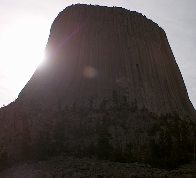 Devils Tower with Sun
